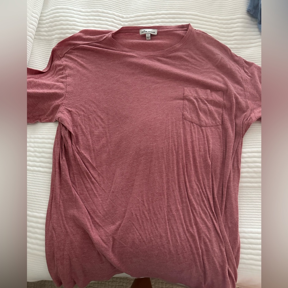 Peter Millar Heathered Red Short Sleeve Tee